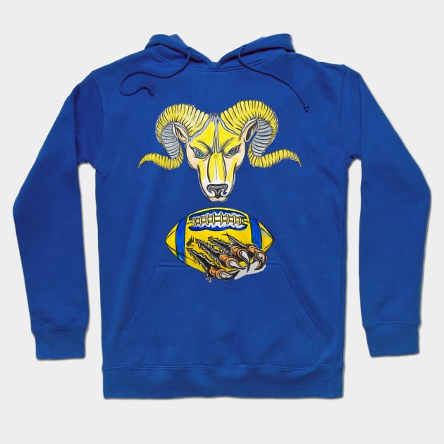 LA Rams Football Hoodie by Bosko Art Designs